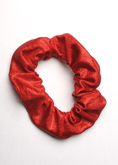 Haargummi metallisch Wetlook rot HS005