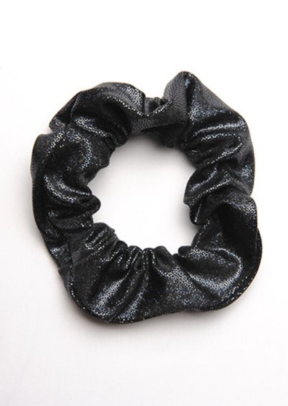 Haargummi metallisch Wetlook schwarz HS001