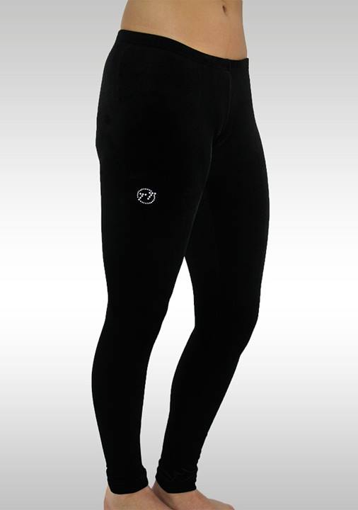 Legging lang zwart velours