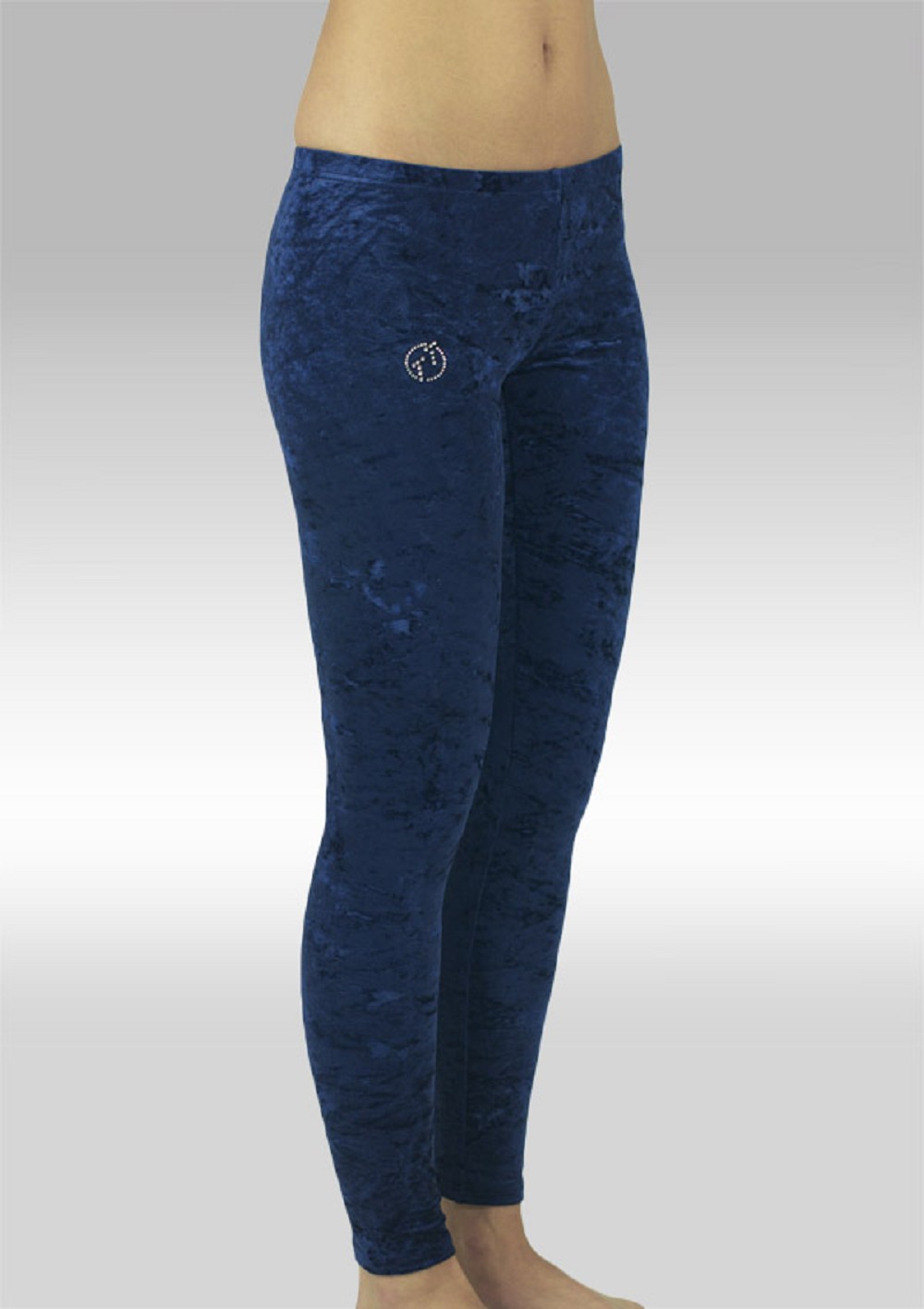 Legging lang Blaue Samt 753ma