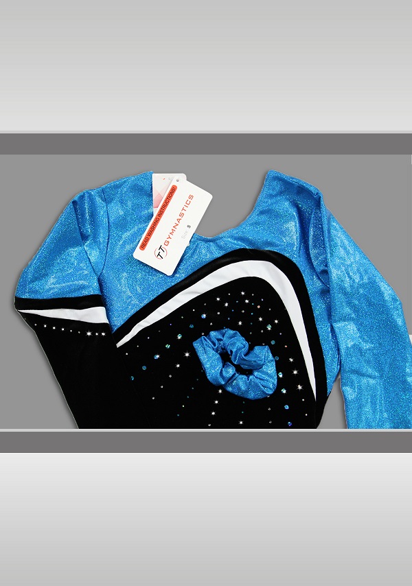 Turnanzug K783 schwarz/ türkis