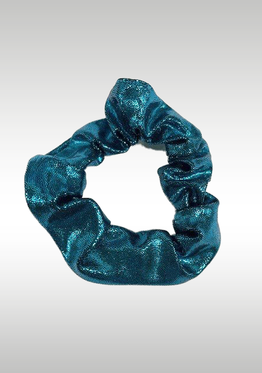 Haargummi ozeangrüner Wetlook mit grünem Gestrüpp.