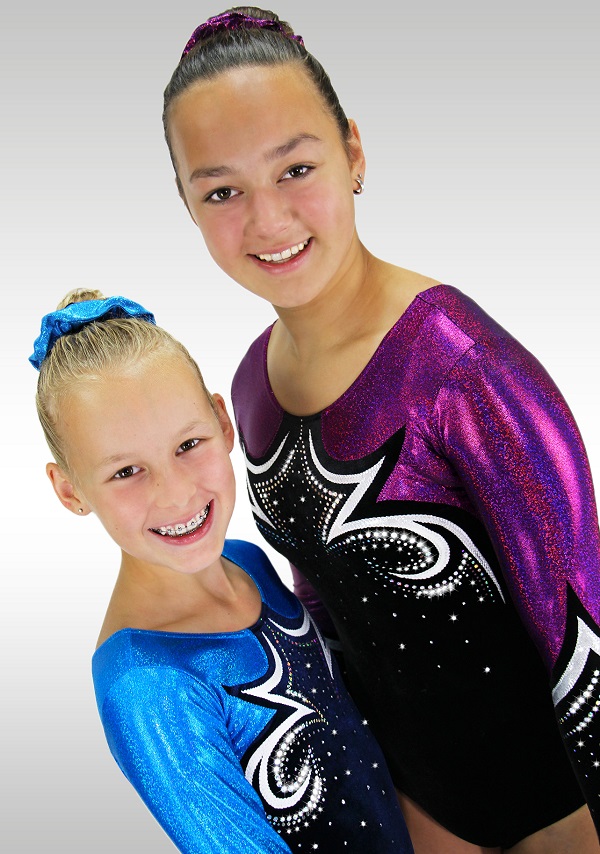 Turnanzug K770 dunkelblau / türkis